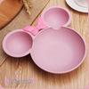 Kids' Wheat Straw Divided Plate - Cartoon Design, Creative Mealtime Tableware, Ideal for Kindergarten & Personalized Gifts