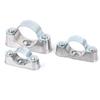 5/10Pcs 16mm-50mm Adjustable Pipe Clamp Aluminum Alloy/Galvanized Iron Hardware Fastener Saddle Clip With Screw Fixed Clip