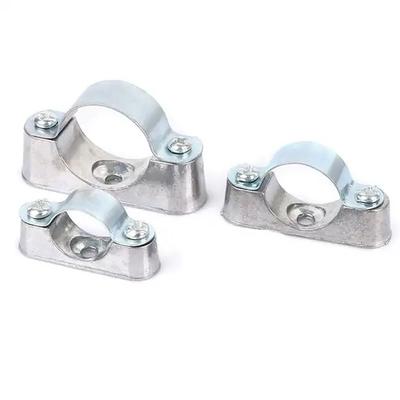5/10 Pièces 16mm-50mm Serre-tube Réglable Alliage d'Aluminium/Fer Galvanisé Quincaillerie Fixation Clip Selle Avec Vis Clip Fixe