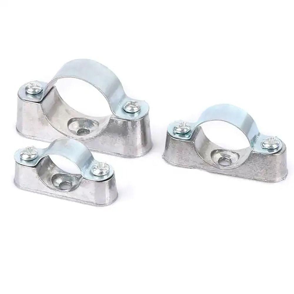 5/10Pcs 16mm-50mm Adjustable Pipe Clamp Aluminum Alloy/Galvanized Iron Hardware Fastener Hardware Fastener With Screw Fixed Clip
