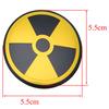 4pcs Nuclear Warning Symbol Wheel Center Hub Cap Emblem Badge Sticker Decal