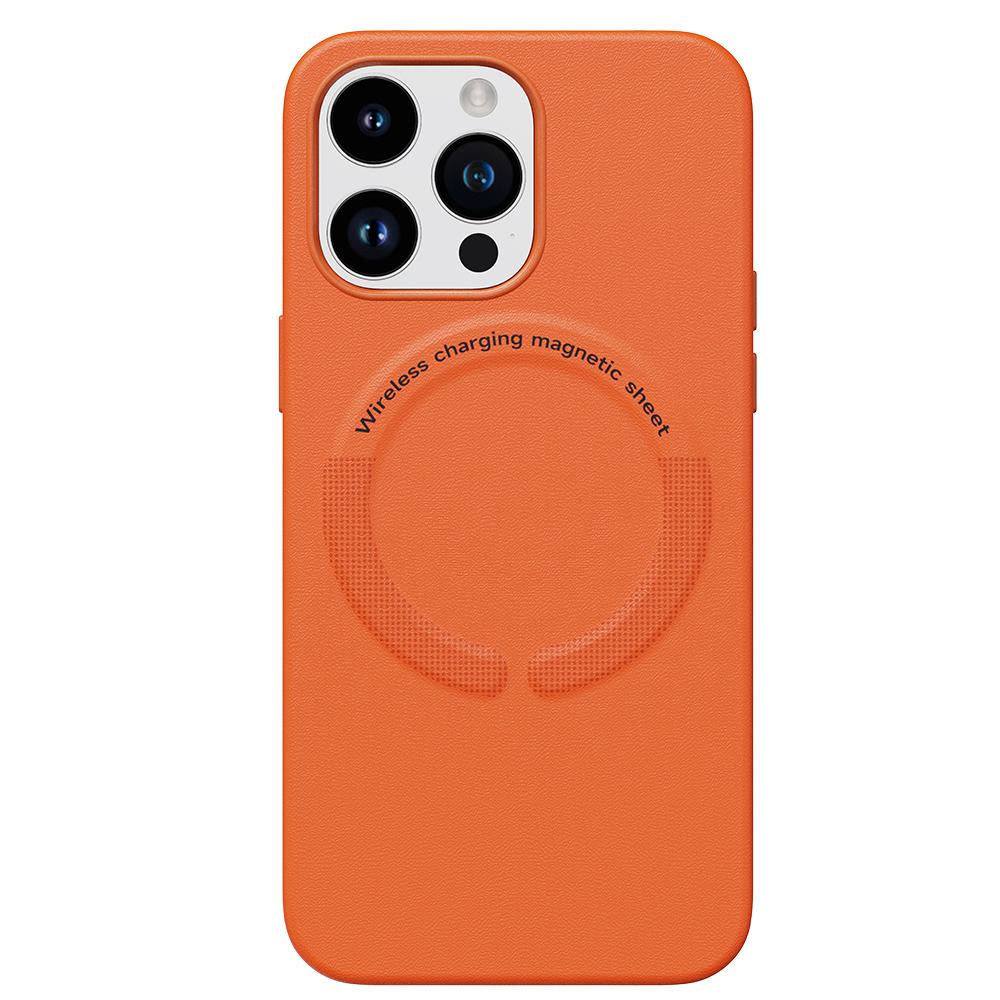 Skórzane etui do bezprzewodowego ładowania Magsafe iPhone 15 14 13 Pro Max 12 13 Pro 14 Pro iPhone14 odporna na wstrząsy obudowa telefonu Capa