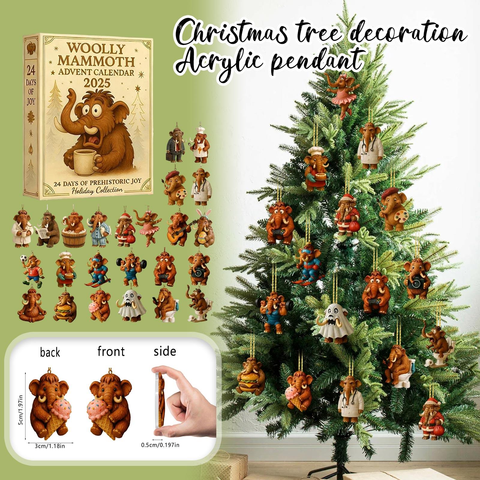 

1 шт. 2D Терьер Адвент-календарь Рождественское украшение Акриловая подвеска One Size