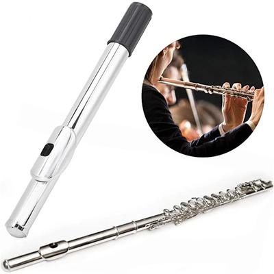 Silver Metal Flute Headjoint 23cm Professional Flute Head Joint Flute Part Suitable for Woodwind Musicians and Student