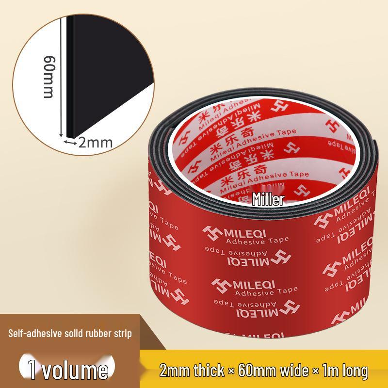 Mileqi EPDM Self-Adhesive Shock-Absorbing Anti-Slip Rubber Pad Strip