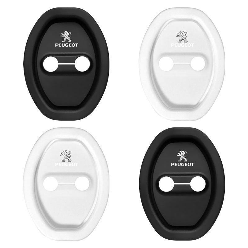 For Peugeot 206 208 306 307 308 407 408 508 2008 3008 407 508 2008 5008 307 308 206 207 208 4Pcs Car Door Stopper Cover Door Lock Protective Covers