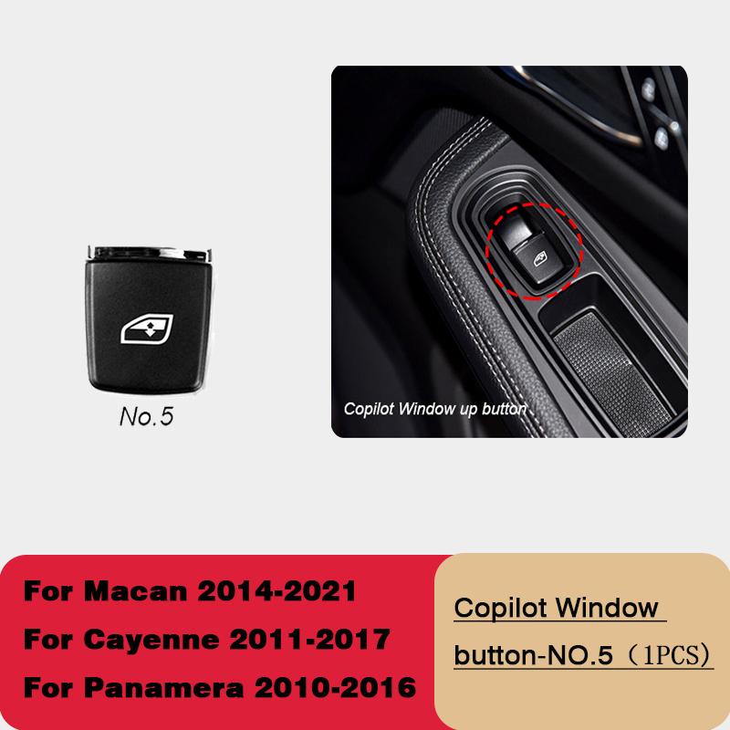 AABKV1 For Porsche Cayenne 2011-2017 Panamera 2010-2016 Macan 2014-2021 Car Window Lifter Button Cap Replacement Windows Switch Button