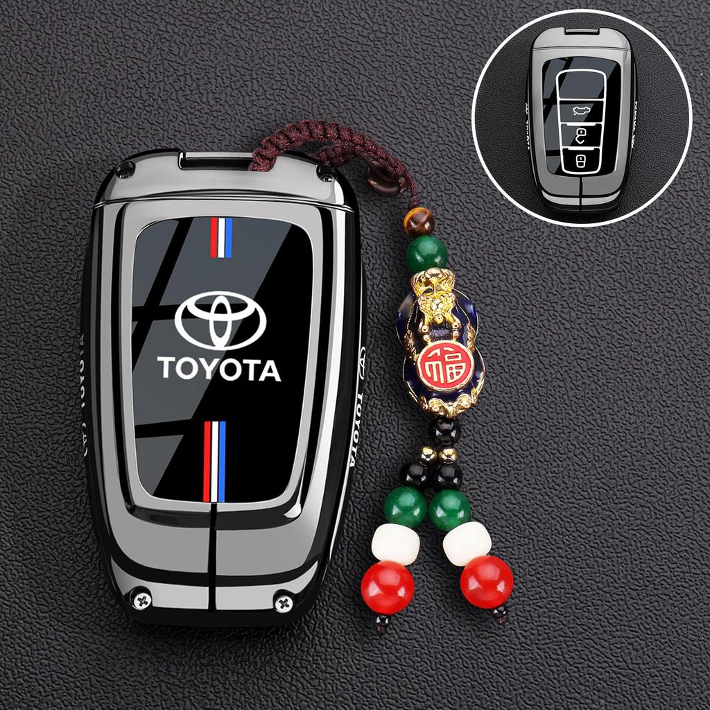 Transparent Car Key Fob Case Cover Black Key Case Shell Protector For Toyota For Sienna For Venza For Car Accessories