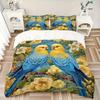 3pcs Parrot Floral Bedding Cover Set, Fashion Classic Popular Print Bedding Set, Soft Comfortable, All - Season Use, For Bedroom, Guest Room097