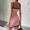 Women Nightgown V-neck Lace Trim Chemise Sleepwear Full Slip Bodycon Sleep Dress
