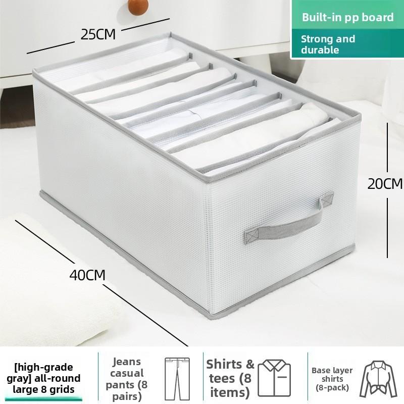 Modern Foldable Clothing Storage Bin With Handles For Bedroom Closet Organization