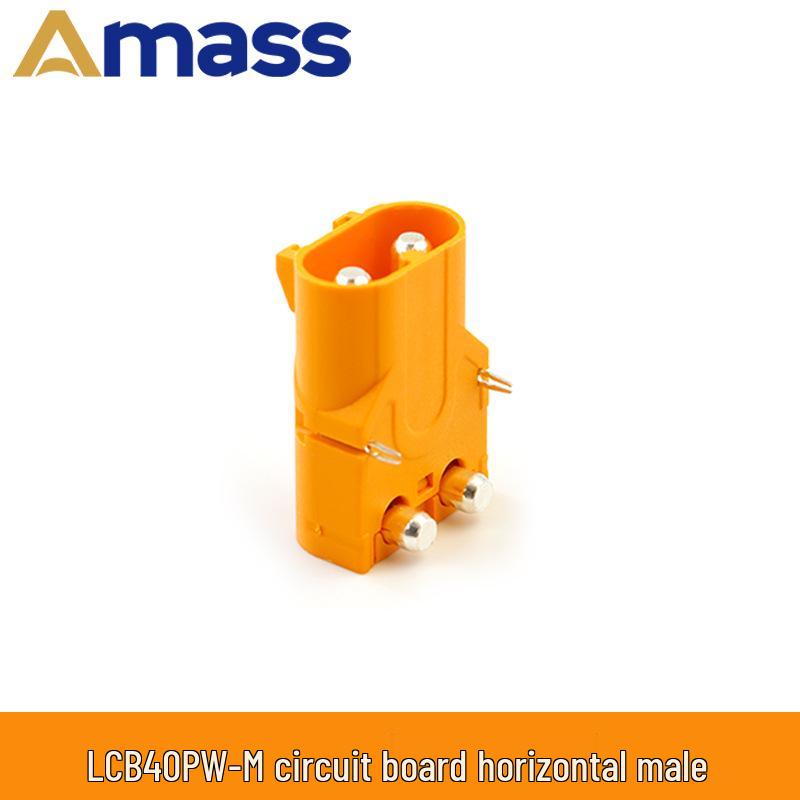 Amass LCB 40/50/60PW-M/F Crimp Purple Copper Silver-Plated Locking Circuit Board Connector
