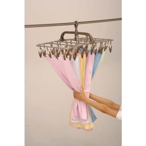 Twin Mall Laundry Drying Rack, Horizontal Aluminum Hanger 40-Piece Set & 9-Row Aluminum Hanger FS-1