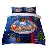 Roupa de cama de 3 peças Papai Noel Alce, Capa de edredom, solteiro, casal, Decoração de quarto Presente de Natal, leve, Confortável 3D, Conjunto de 3 peças