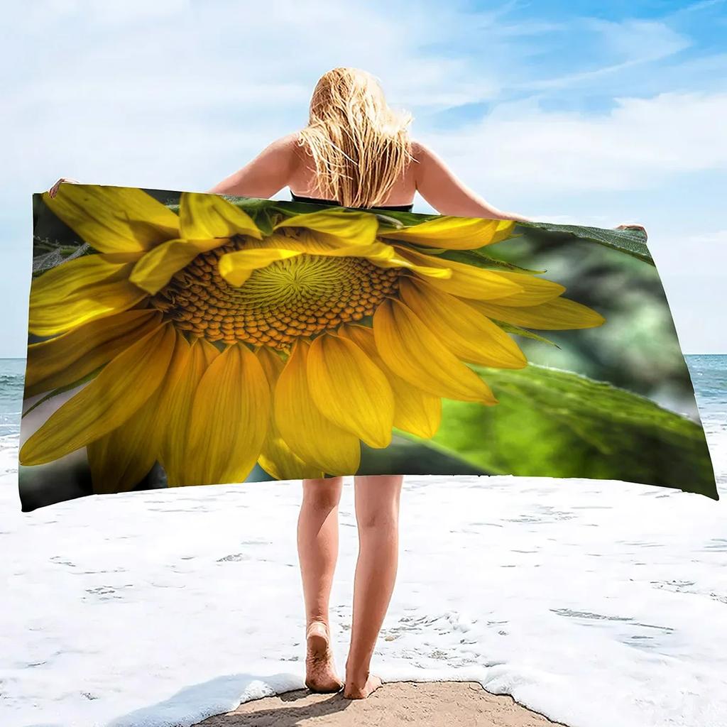 Sunflower Oversized Sand Free Beach Towel Large Quick Dry Beach Towels Bath Beach Pool Gym Travel Bath Towel for Swimming Sports