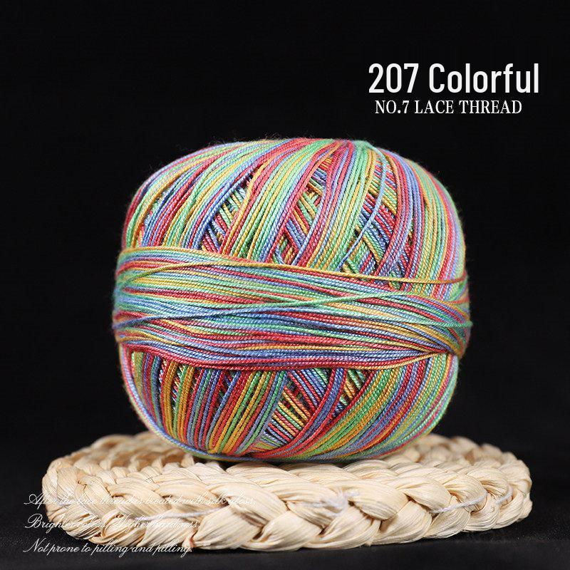 No. 7 Soft Silk Lace Yarn - Hand-Knitted, Strong Twist for Summer and Short Sleeves