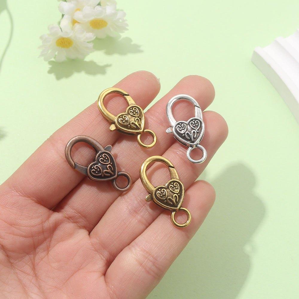 3/6/9 Herzförmiger Karabinerverschluss Karabinerverschluss Herzförmiger Legierungs-Karabinerhaken DIY Halskette Armband Schlüsselanhänger Schmuckherstellung
