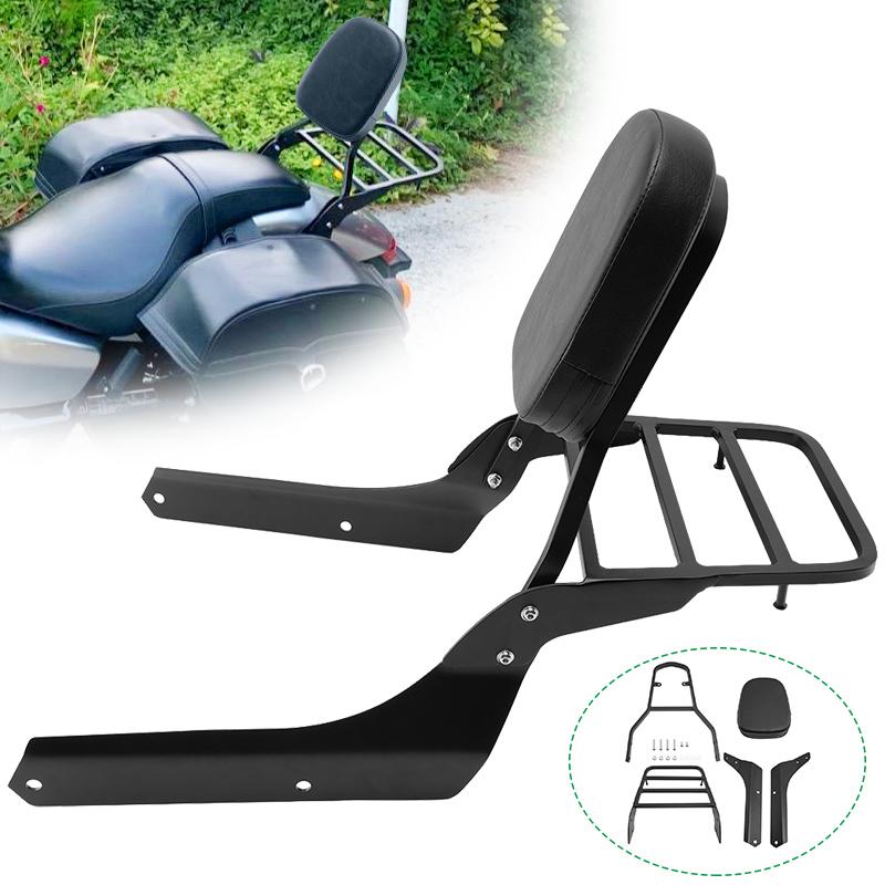 

Мотоциклетная черная спинка Sissy Bar багажник подушка для Honda Shadow Spirit VT750 C2 2006-2014 Phantom VT750C2B 2010-2015 чёрный