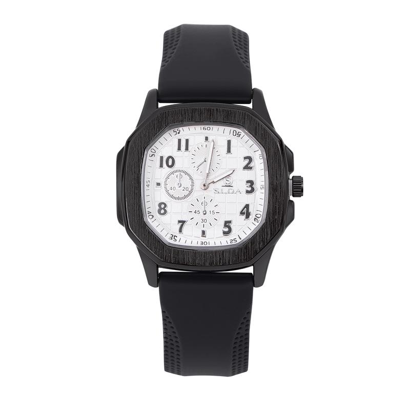 Fashion Trend Digital Square Men S Watch Student Casual Silicone Strap Quartz Watch Men