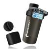 BREMENT Protein Shaker 500ml - Screw Cap Secure Lock Comes Ball Type Sub Pocket (Black)