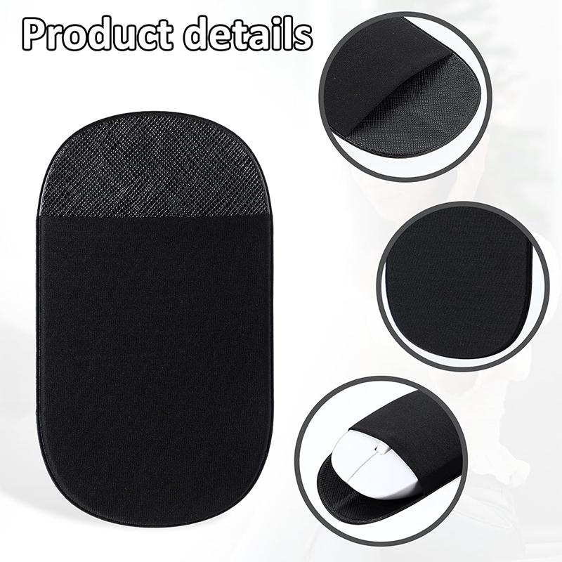 Slim Mouse Holder for Laptop Universal Stick-On Mouse Pouches with Reusable Adhesive Mouse Pocket Reusable Mouse Storage Bags