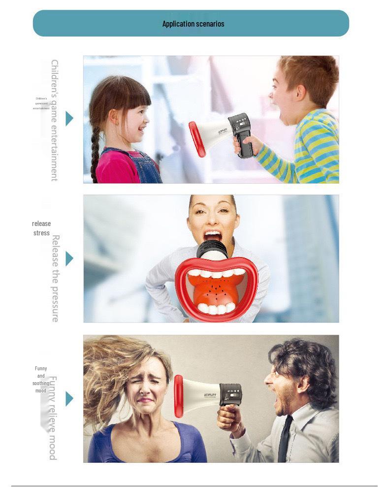 USB Charging Children's Megaphone Voice Changer Toy with Recording Feature