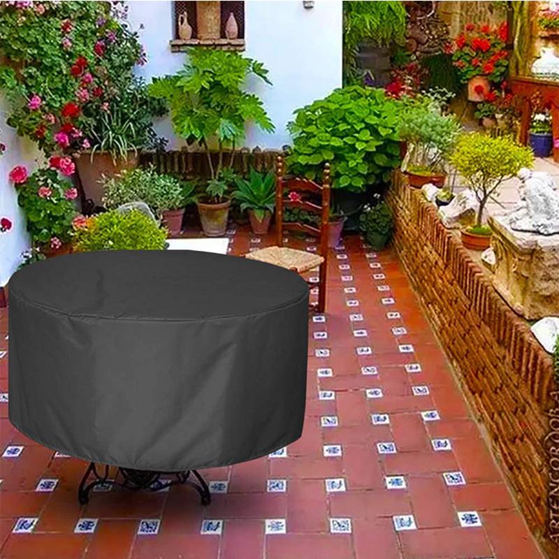 Patio Waterproof Round Garden Furniture Cover Outdoor Table Chair Protector Dust