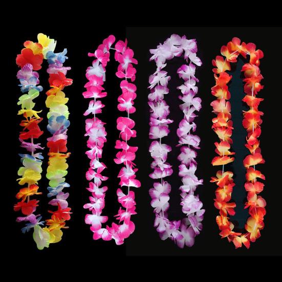 Leis Blumengirlanden Hawaii Tropische Partybekleidung Junggesellinnenabschied Modekleid Halskette