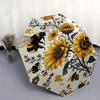 1PC Sunflowers Bees Umbrella-8-Rib Reinforced, Automatic Open, Lightweight & Durable, Fashion Accessory for Outdoor, Beach L0423