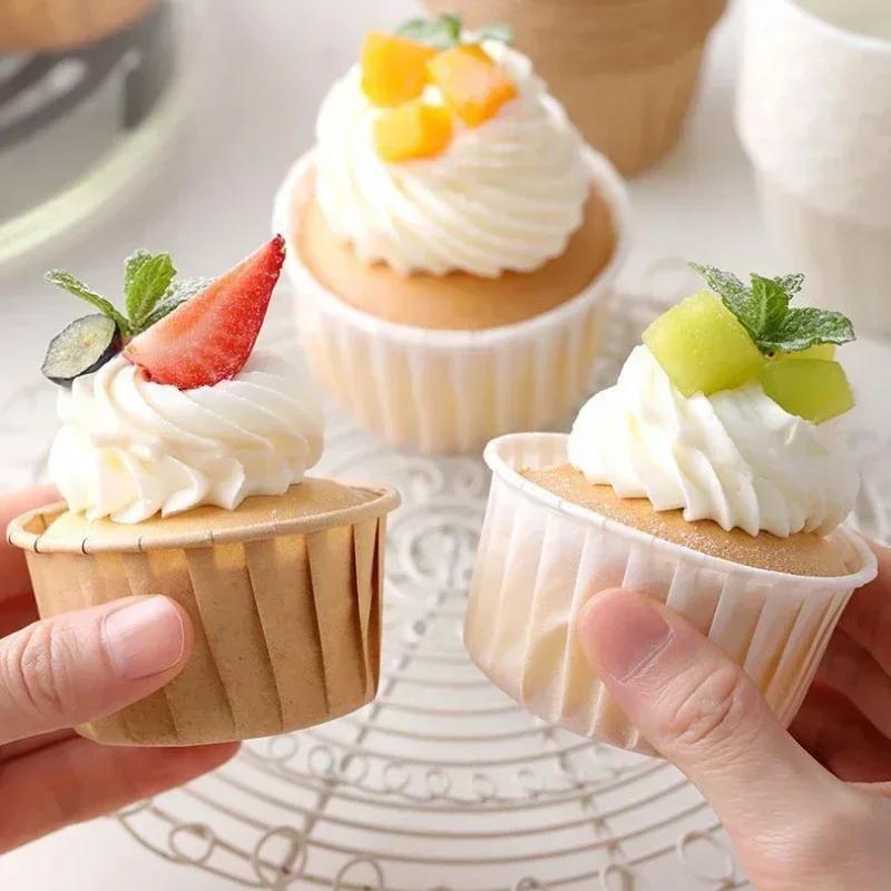 50pcs Golden Muffin Cupcake Paper Cup Oilproof Cupcake Liner Baking Cup Tray Case Caissettes Cupcake Wrapper Paper Wedding Party