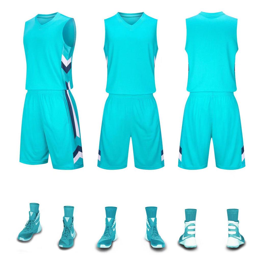 Breathable Sweat-Wicking Basketball Uniform Set for Adults & Children with Customizable Jerseys