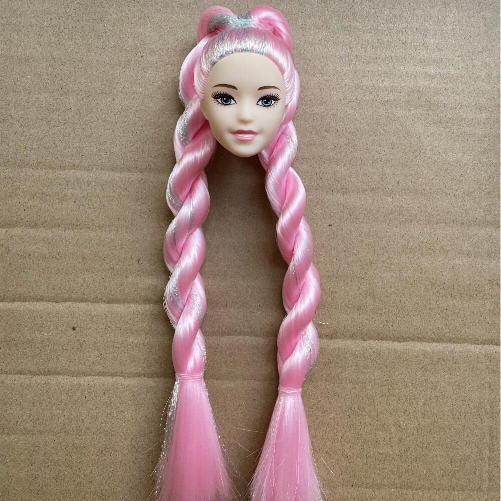 1/6 Doll Heads Asian Face Mold Super White Skin Tone Fashion Big Braid Doll Head DIY Toy Parts Girls Birthday Gifts