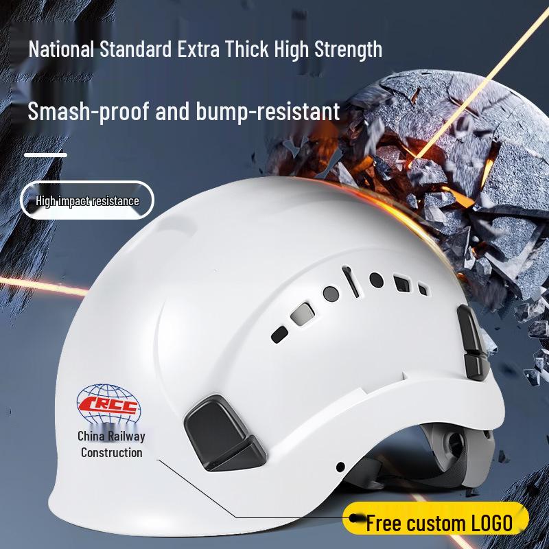 Multifunktionell skyddshjälm med skyddsglasögon, Andningsbar & Hållbar ABS, Nationell Standard, Anpassad Logotyp