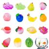 PAVIKE Miniature Luminous Fruit Figurines, Set of 15, Cute Glow-in-the-Dark Miniatures for Aquariums, Gardening, Bonsai, and Other Garden