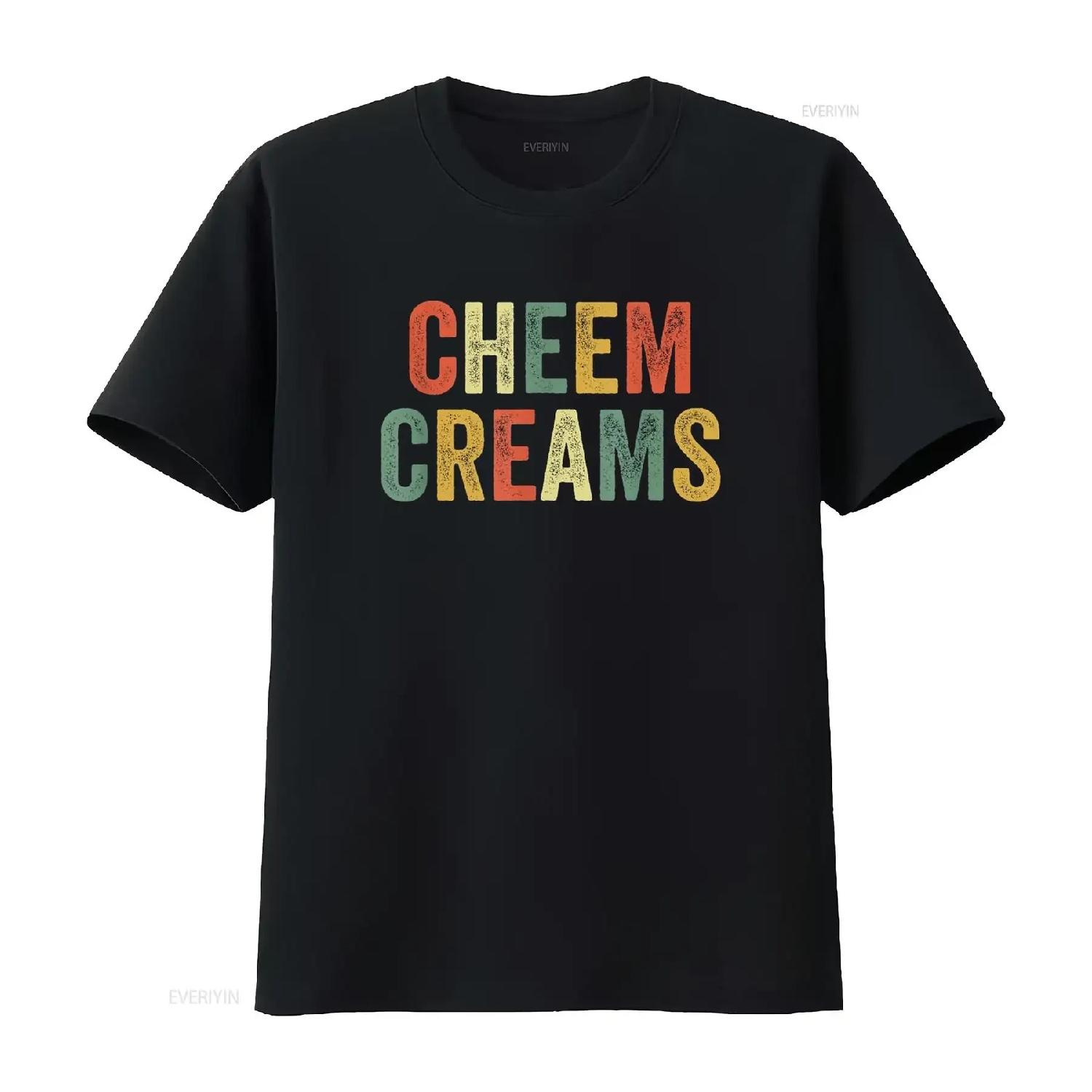 

Мем Cheem Creams Смешная Опечатка Шутка Любитель Сливочного Сыра Футболка винтажная Стиранный Топ Для Повседневной Носки Унисекс Повседневный Мягкий S чёрный