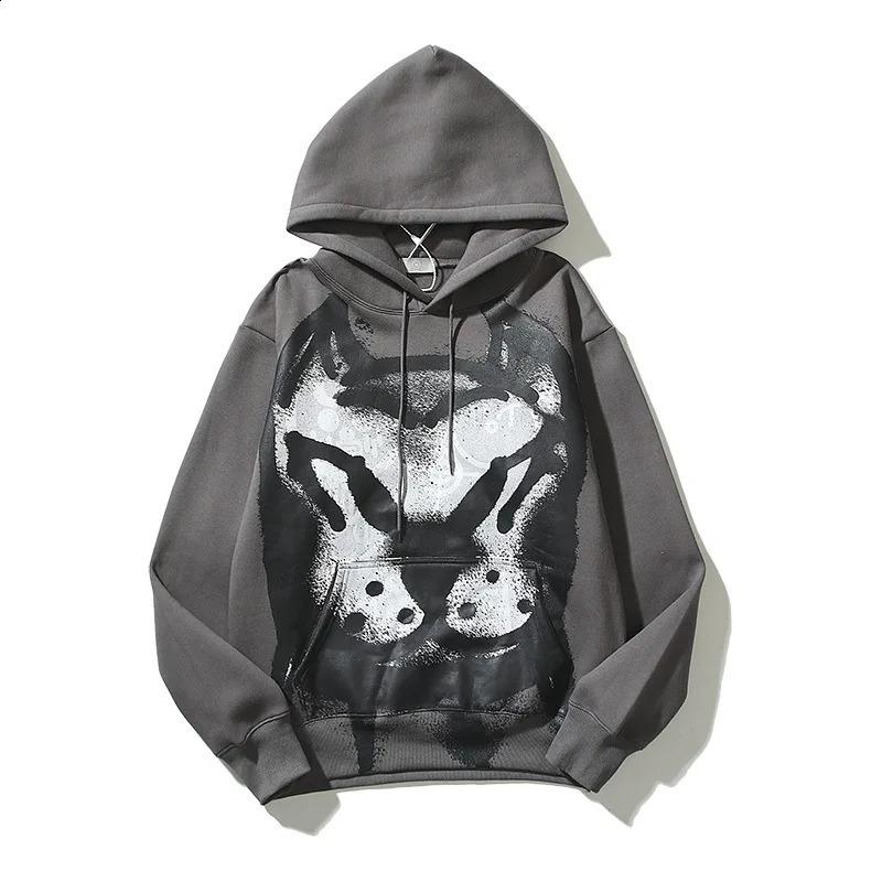 New digital 3D printing zipper Y2K sweater jacket for men and women
