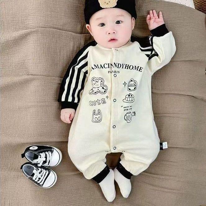 

Весенне-осенний детский ромпер с длинным рукавом - Милый наряд для ползания для новорожденного 73 cm