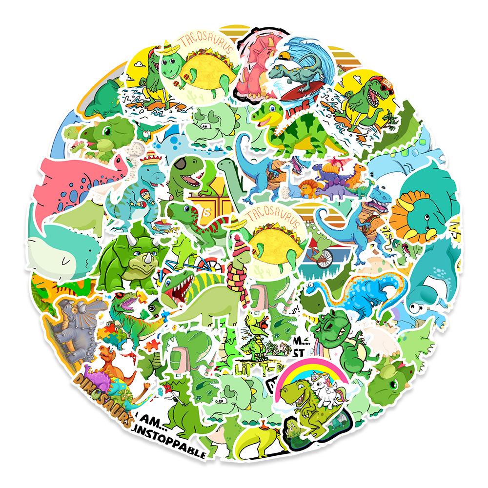 

50 New Dinosaur Graffiti Stickers Suitcase Laptop Mobile Phone Water Cup Decoration Stickers