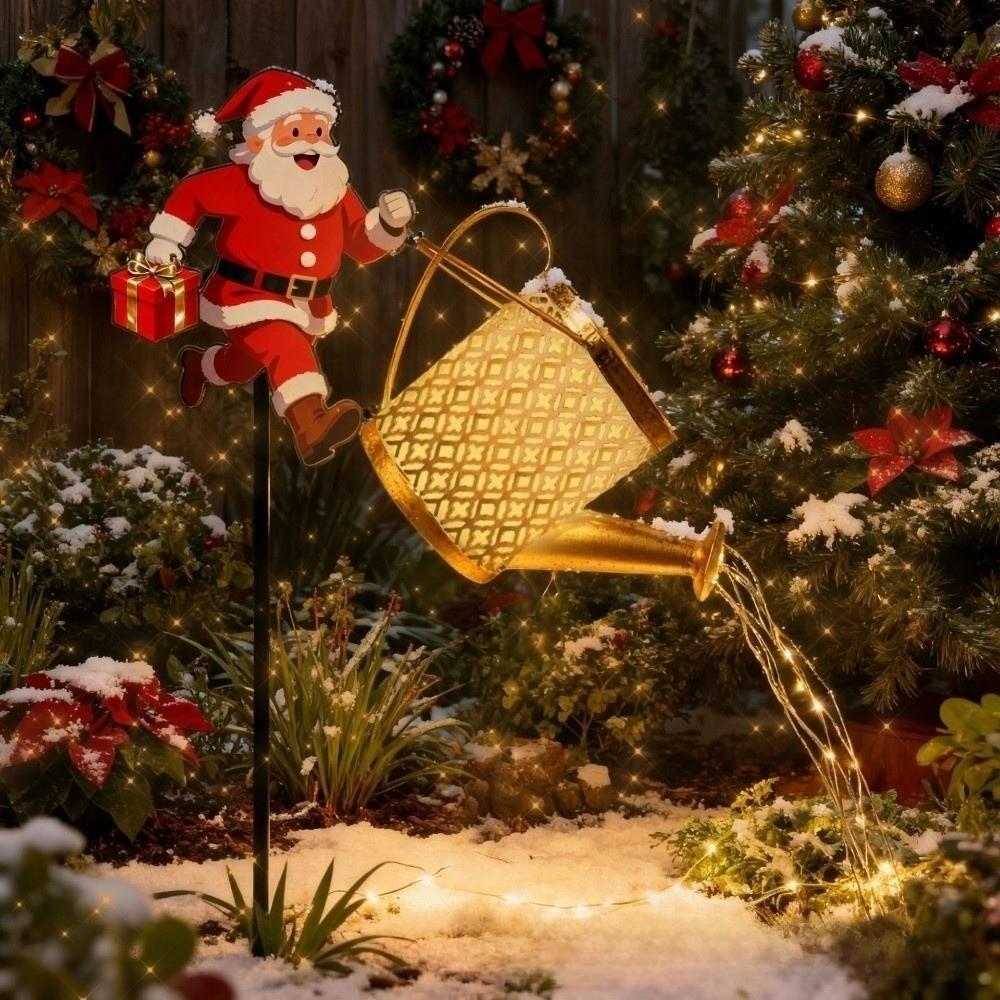 Waterproof Christmas Santa Solar Kettle Light Lawn Landscape Festive Lights Christmas Season