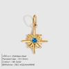 eManco Vintage Stainless Steel Star Shiny Colorful Rhinestone Charms Making Women DIY Necklace Bracelet Factory Direct