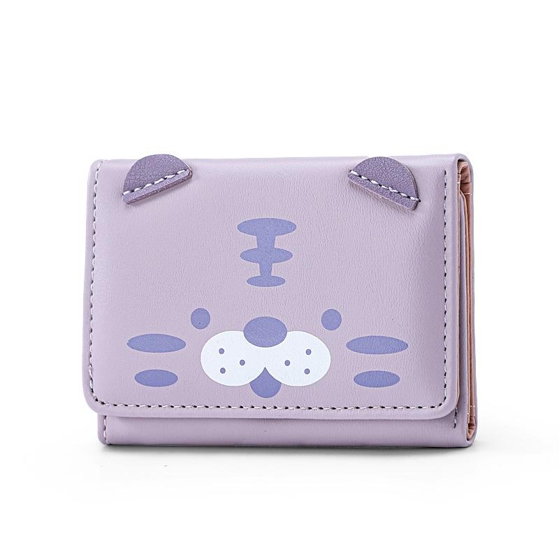 IELGY cat short multi-card slot clear coin purse for women