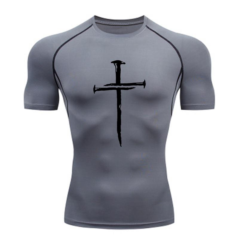 Gym T Shirt Men Bodybuilding Quick-drying Fitness Compression Shirt Running Workout Man Sports First Layer Sportswear