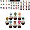 Halloween Skull Cake Topper Paper Party Decoration For Spooky Celebrations