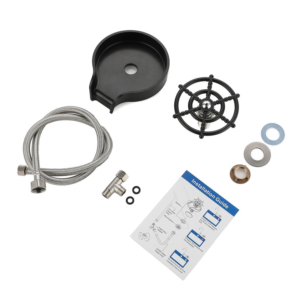 Glass Rinser for Kitchen Sink Bottle Cups Washer for Sink Attachment Bar Glass Rinser ABS Kitchen