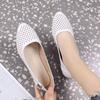 New Hollow Large Size Shoes Single Shoes Women's Summer Flats Soft-soled Sandals Doudou Shoes Soft Leather Women's Shoes