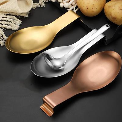 Fish Shape Stainless Steel Spoon Rest Food Clip Pot Spoon Tray Hotel Restaurant Kitchen Utensil Holder Shelf Tray