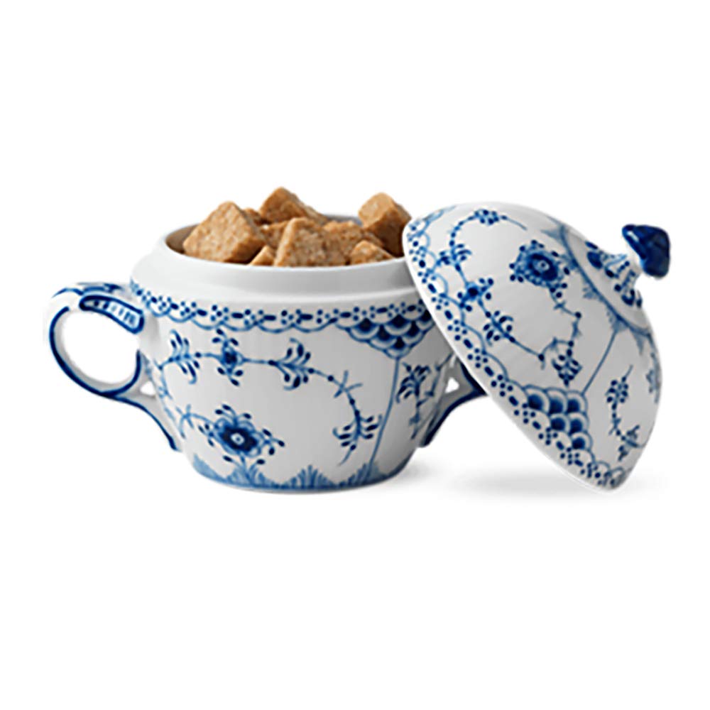 [Officially Imported] Royal Copenhagen Blue Fluted Half Lace Sugar Bowl, Wedding Gift, 1017210