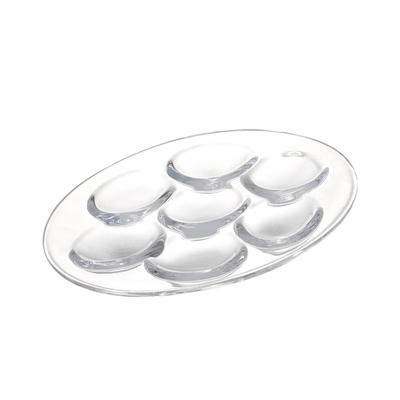 Dulton Glass Divided Tray Item Height 245 X OVAL-7 - Appetizer/Small Storage/Accessory Tray, 27mm, 165mm, M-0776