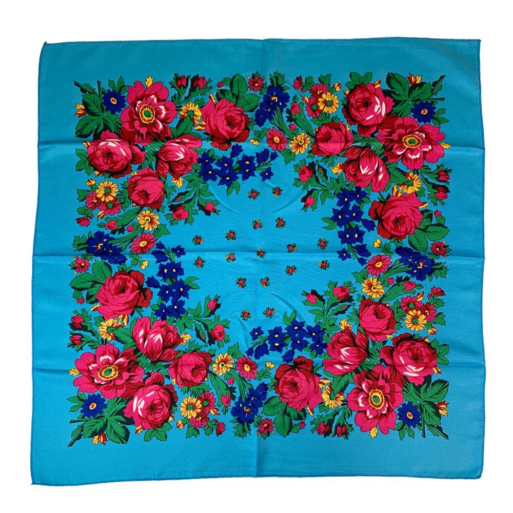 Ethnic Russian-Style Cotton Headscarf: Dustproof, Sun Protection Shawl, and Xinjiang Square Scarf