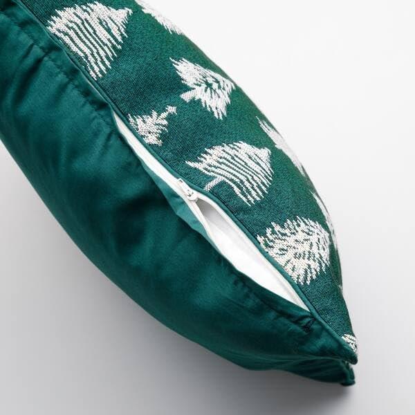 NITORI Cushion Cover Green Tree Design 45x45cm Decorative Throw Pillow Case Polyester Cotton Blend Cozy Home Decor